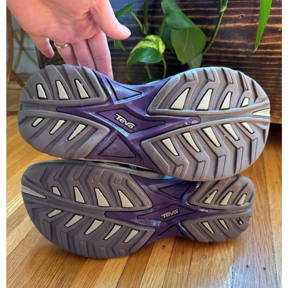 Teva Omnium Sandal Hiking w/ Taupe with Purple Details Size 7.5 - Picture 6 of 9